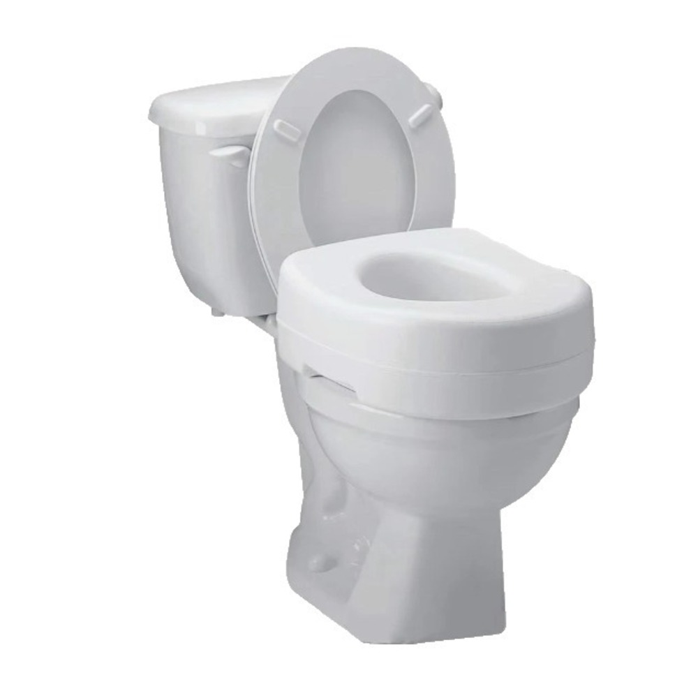 Carex White Plastic Raised Toilet Seat 5-1/2" Height up to 300 lbs